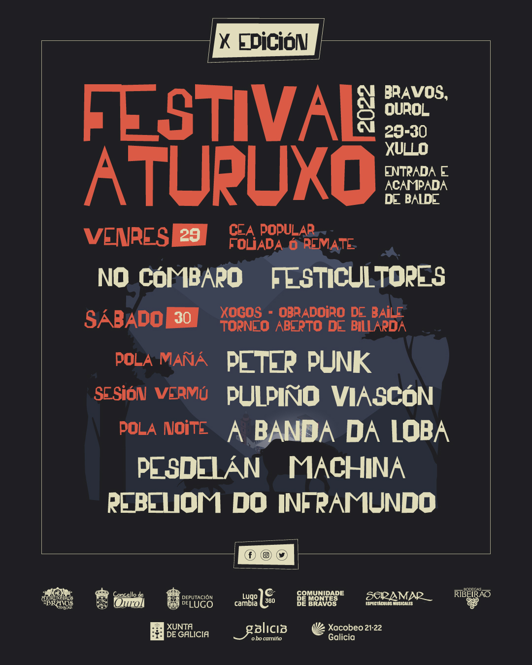 Cartaz Festival Aturuxo 2022 - X Edición