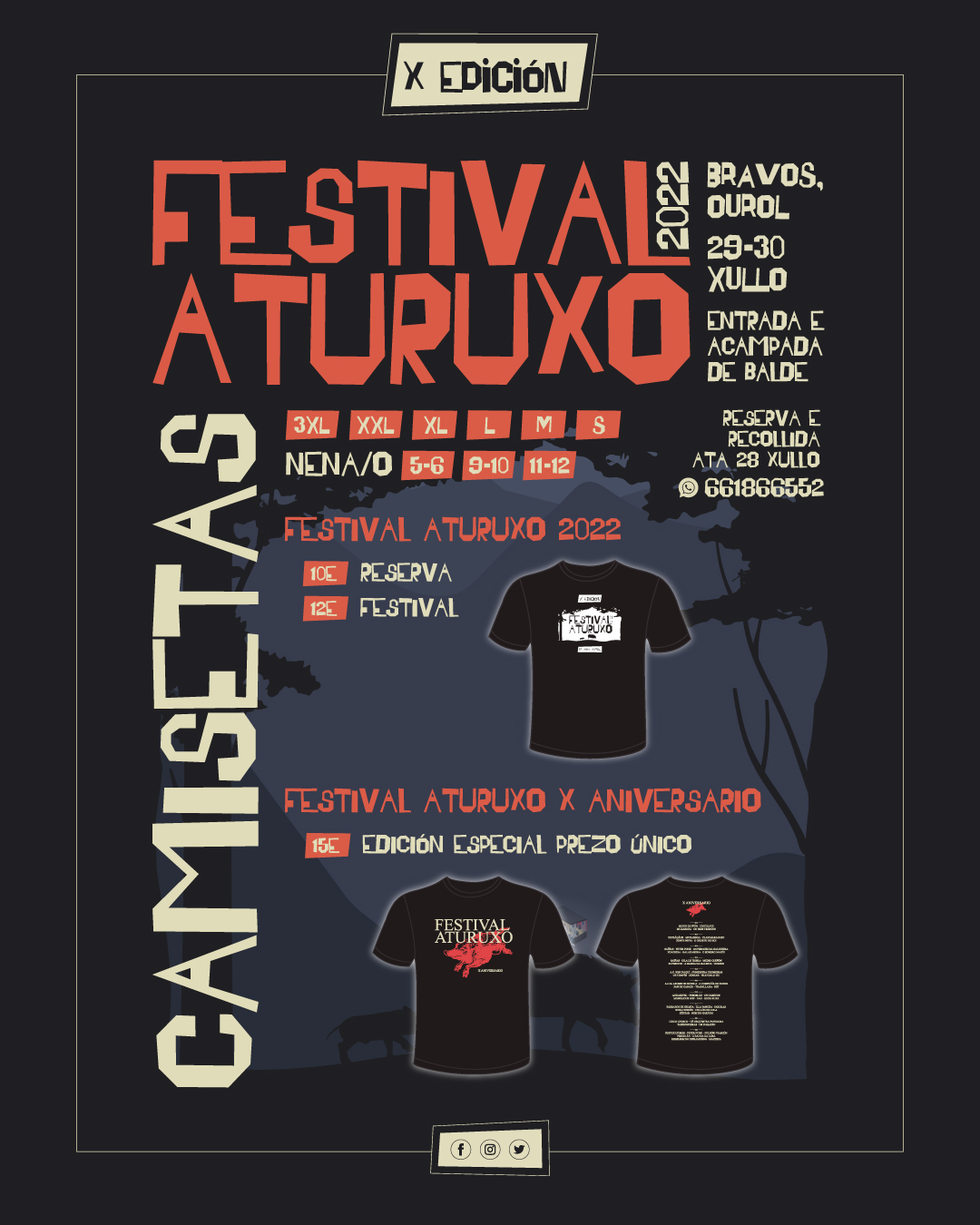 Camisetas Festival Aturuxo 2022