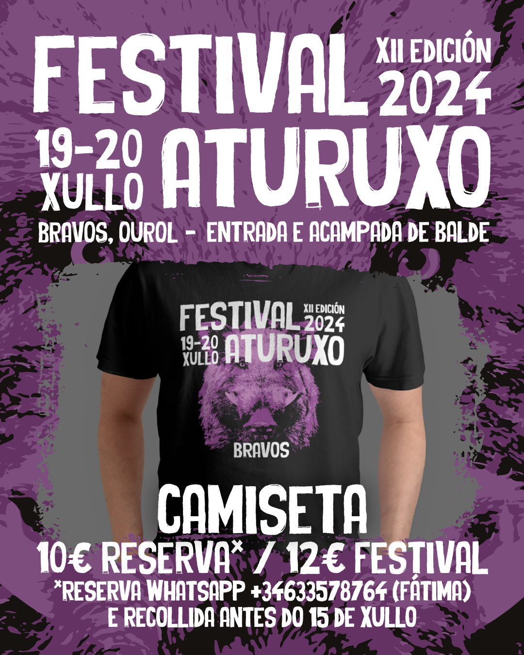 Camiseta - Merchan - Festival Aturuxo 2024 - XII Edición